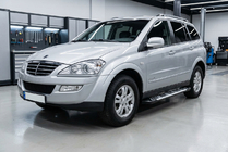 SsangYong Kyron 2005-2014 гг. Боковые Подножки Sunrise (2 шт., Алюминий) фото 1