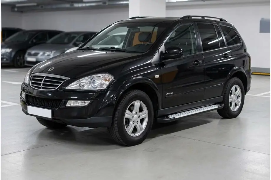 SsangYong Kyron 2005-2014 гг. Боковые пороги Allmond Grey (2 шт., алюминий) Image
