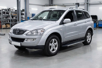 SsangYong Kyron 2005-2014 гг. Боковые Подножки Duru (2 шт., Алюминий) фото 1