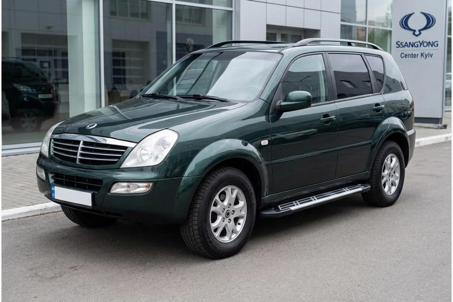 SsangYong Rexton I 2001-2017 гг. Боковые Подножки Sunrise (2 шт., Алюминий) Image