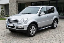 SsangYong Rexton I 2001-2017 гг. Боковые Подножки Line (2 шт., Алюминий) фото 1
