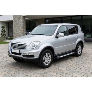 Боковые Подножки Line (2 шт., Алюминий) SsangYong Rexton I 2001-2017 гг. фото 1