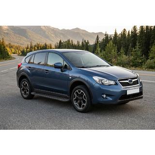 Боковые Подножки Allmond Black (2 шт., Алюминий) Subaru XV 2011-2017 гг. фото 1