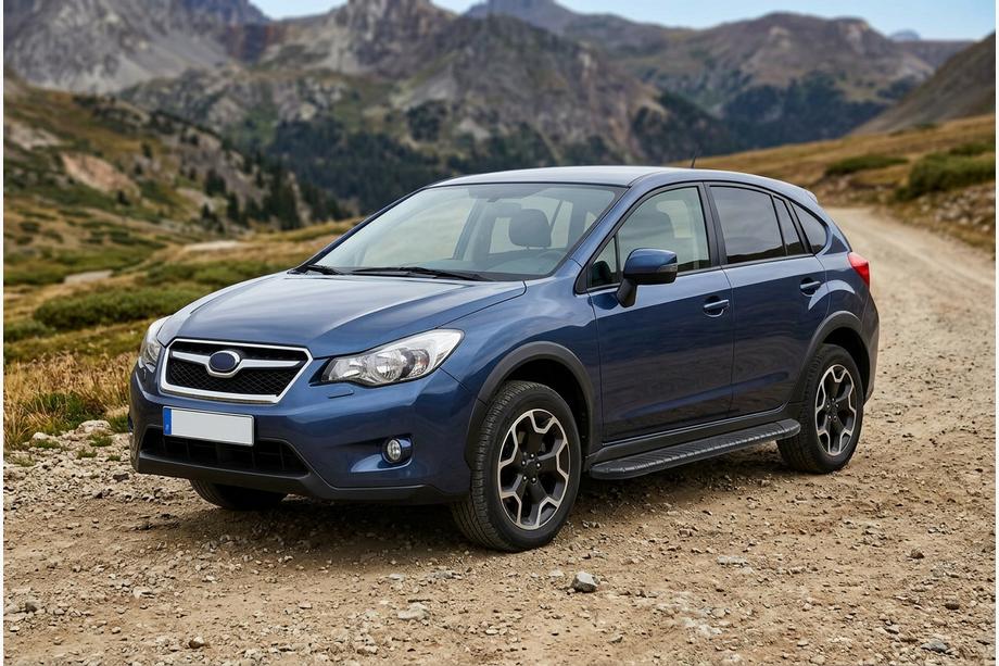 Subaru XV 2011-2017 гг. Боковые пороги Bosphorus Black (2 шт., алюминий) Image