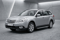 Subaru Outback 2009-2014 гг. Боковые пороги Fullmond (2 шт, алюминий) фото 1