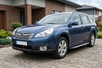 Subaru Outback 2009-2014 гг. Боковые Подножки Line (2 шт., Алюминий) фото 1