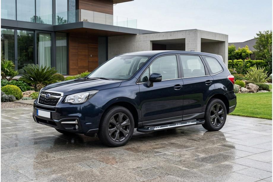 Subaru Forester 2013-2018 гг. Боковые Подножки Sunrise (2 шт., Алюминий) Image