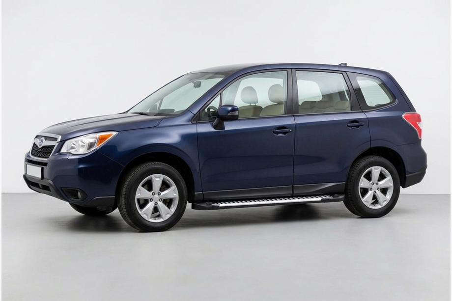 Subaru Forester 2013-2018 гг. Боковые Подножки Line (2 шт., Алюминий) Image
