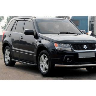 Боковые Подножки Allmond Black (2 шт., Алюминий) Suzuki Grand Vitara 2005-2017 гг. фото 1