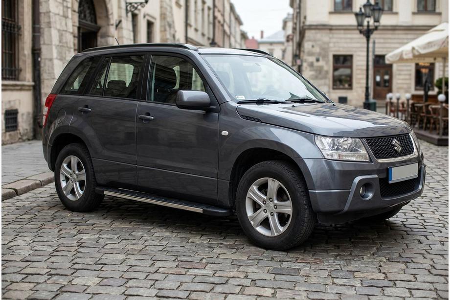 Suzuki Grand Vitara 2005-2017 гг. Боковые Подножки Duru (2 шт., Алюминий) Image