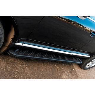 Боковые Подножки Allmond Black (2 шт., Алюминий) Volkswagen Touareg 2010-2018 гг. фото 2