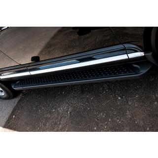 Боковые Подножки Allmond Black (2 шт., Алюминий) Volkswagen Touareg 2010-2018 гг. фото 1