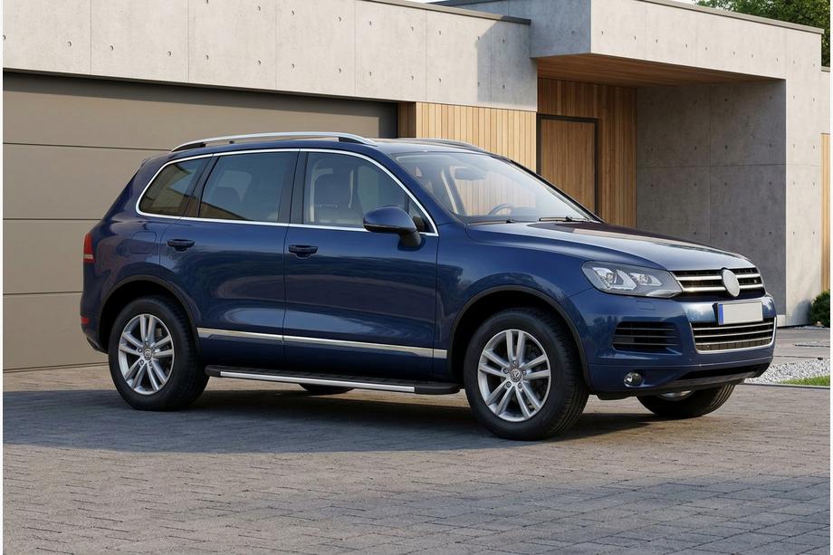 Volkswagen Touareg 2010-2018 гг. Боковые Подножки Duru (2 шт., Алюминий) Image