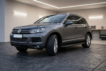 Volkswagen Touareg 2010-2018 гг. Боковые пороги Bosphorus Black (2 шт., алюминий) фото 1