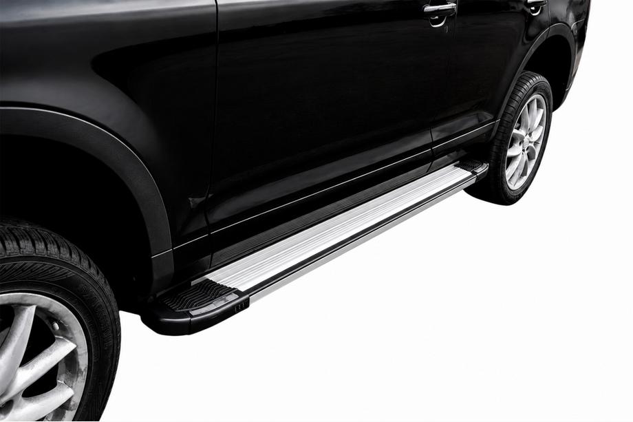 Volkswagen Touareg 2010-2018 гг. Боковые Подножки Rainbow (2 шт., Алюминий) Image