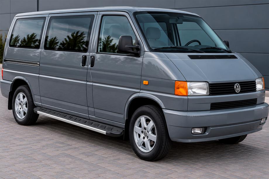 Volkswagen T4 Transporter 1990-2003 гг. Боковые пороги RedLine V1 (2 шт., алюминий) Короткая База Image