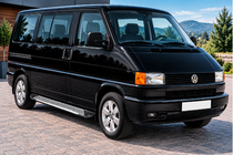 Volkswagen T4 Transporter 1990-2003 гг. Боковые Подножки Line (2 шт., Алюминий) фото 1