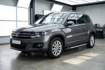 Volkswagen Tiguan 2007-2016 гг. Боковые Подножки Sunrise (2 шт., Алюминий) фото 1