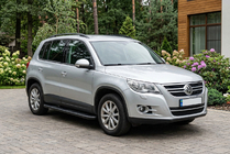 Volkswagen Tiguan 2007-2016 гг. Боковые пороги Bosphorus Black (2 шт., алюминий) фото 1