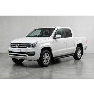 Боковые Подножки Allmond Black (2 шт., Алюминий) Volkswagen Amarok 2010-2022 гг. фото 1