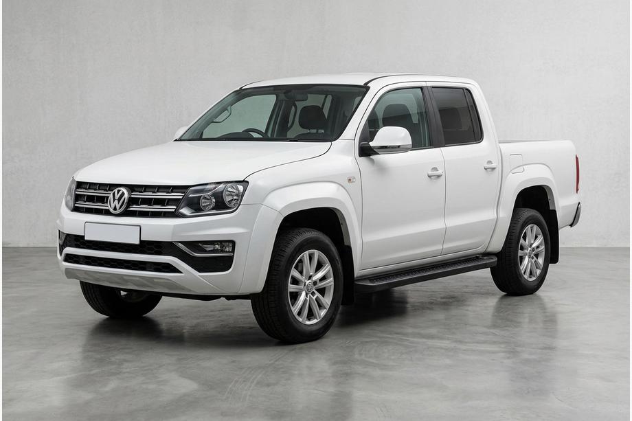 Volkswagen Amarok 2010-2022 гг. Боковые Подножки Allmond Black (2 шт., Алюминий) Image