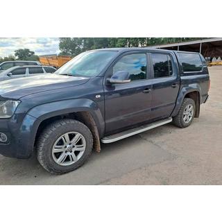 Боковые Подножки Tayga Grey (2 шт., Алюминий) Volkswagen Amarok 2010-2022 гг. фото 3