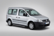 Volkswagen Caddy 2004-2010 гг. Боковые Подножки Duru (2 шт., Алюминий) фото 1