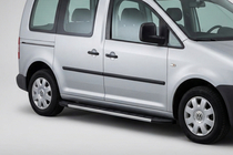 Volkswagen Caddy 2010-2015 гг. Боковые Подножки Duru (2 шт., Алюминий) фото 1