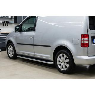 Боковые Подножки Tayga (2 шт., Алюминий) Volkswagen Caddy 2010-2015 гг. фото 1