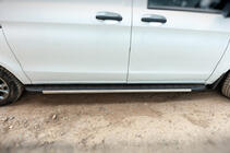 Mercedes Vito/V-class W447 2014- гг. Боковые Подножки Duru (2 шт., Алюминий) фото 6