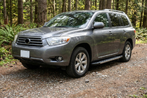 Toyota Highlander 2008-2013 гг. Боковые Подножки Duru (2 шт., Алюминий) фото 1
