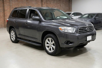 Toyota Highlander 2008-2013 гг. Боковые пороги Bosphorus Black (2 шт., алюминий) фото 1