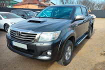 Toyota Hilux 2006-2015 гг. Боковые Подножки Sunrise (2 шт., Алюминий) фото 3