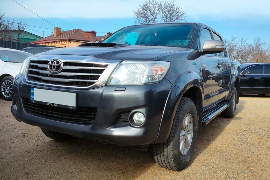 Toyota Hilux 2006-2015 гг. Боковые Подножки Sunrise (2 шт., Алюминий) Image