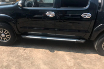 Toyota Hilux 2006-2015 гг. Боковые пороги Allmond Grey (2 шт., алюминий) фото 4