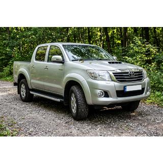 Боковые Подножки Fullmond (2 шт., Алюминий) Toyota Hilux 2006-2015 гг. фото 1