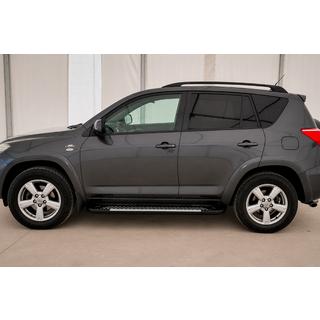 Боковые Подножки Line (2 шт., Алюминий) Toyota Rav 4 2006-2013 гг. фото 1