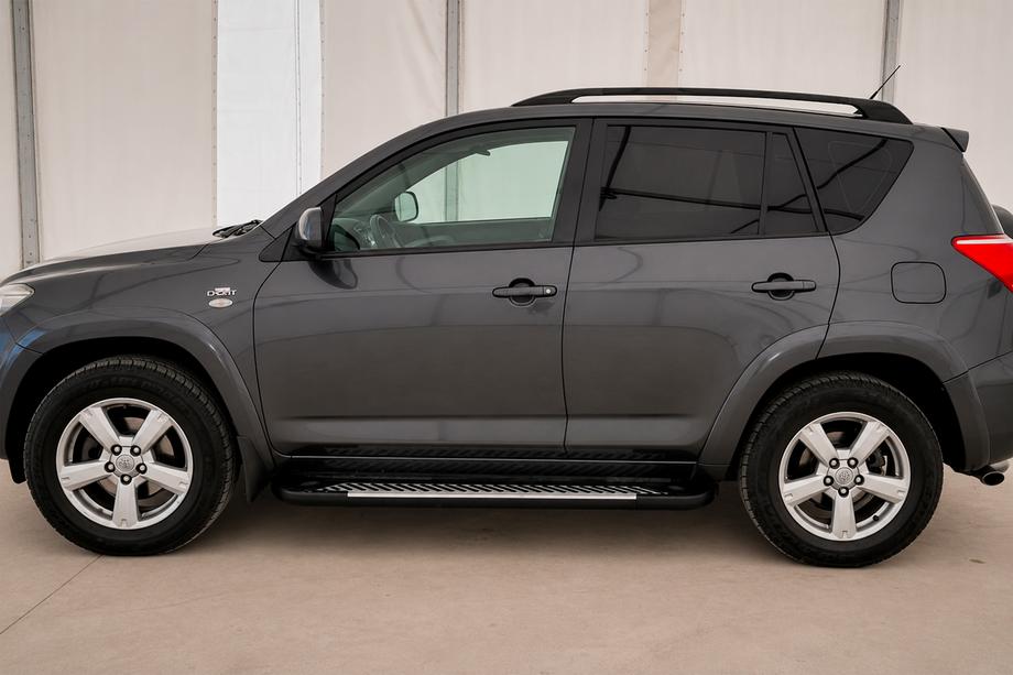 Toyota Rav 4 2006-2013 гг. Боковые Подножки Line (2 шт., Алюминий) Image