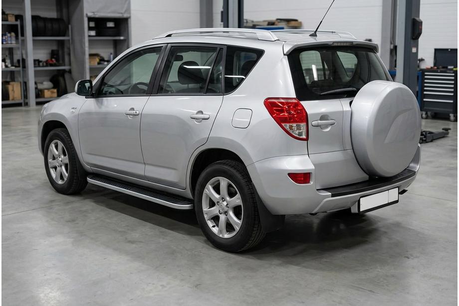 Toyota Rav 4 2006-2013 гг. Боковые Подножки Tayga Grey (2 шт., Алюминий) Image