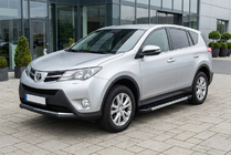 Toyota Rav 4 2013-2018 гг. Боковые пороги RedLine V1 (2 шт., алюминий) фото 1