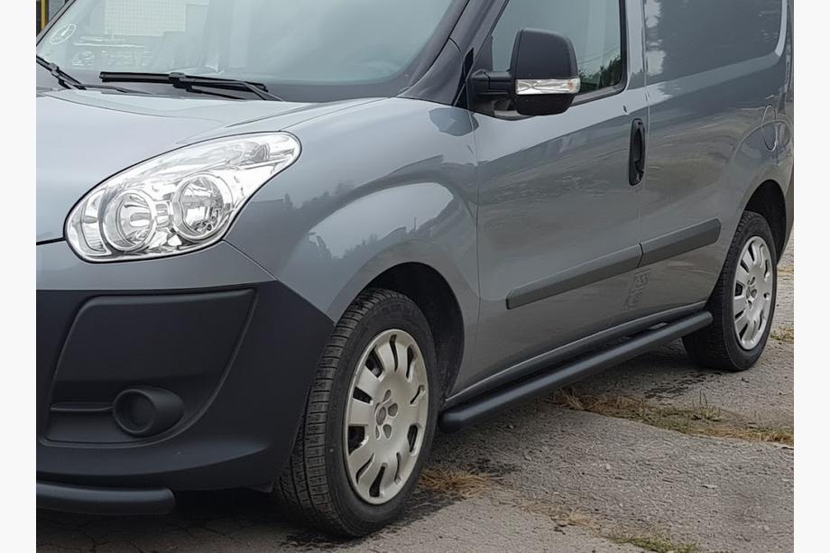 Opel Combo 2012-2018 гг. Боковые трубы Black (2 шт., нержавейка) Image