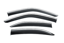 Mercedes E-class W210 1995-2002 гг. Ветровики с хромированным молдингом Niken Luxury (4 шт) фото 1