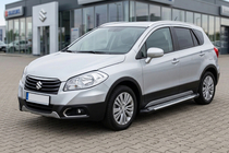 Suzuki SX4 S-Cross 2013-2016 гг. Боковые Подножки Line (2 шт., Алюминий) фото 1