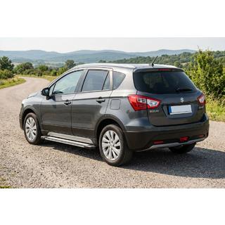 Боковые Подножки Rainbow (2 шт., Алюминий) Suzuki SX4 S-Cross 2013-2016 гг. фото 1