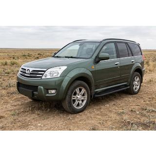 Боковые пороги Bosphorus Black (2 шт., алюминий) GreatWall Haval/Hover H3 2005-2013 гг. фото 2