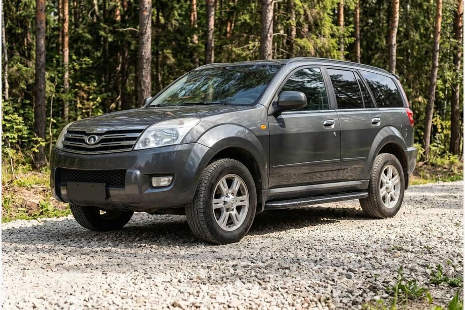 GreatWall Haval/Hover H3 2005-2013 гг. Боковые пороги Bosphorus Black (2 шт., алюминий) Image