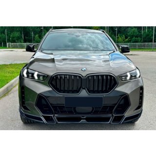 Накладка на передний бампер Lip LRT (для M-Sport 2023+, Карбон) BMW X6 G06 2019–2027 гг. фото 2