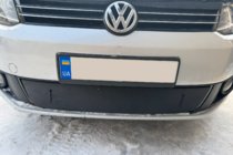 Volkswagen Touran 2010-2015 гг. Зимняя накладка на решетку (нижняя) Матовый фото 3