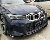 BMW 3 серия G20/G21 2018- гг. Накладка на передний бампер EuroCap V1 (для M-Performance 2022-, Черный Глянец) фото 2