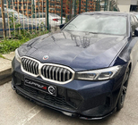 BMW 3 серия G20/G21 2018- гг. Накладка на передний бампер EuroCap V1 (для M-Performance 2022-, Черный Глянец) фото 1